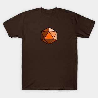 D20 Polyhedral Dice - Orange T-Shirt